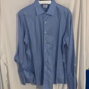 Blue/Yellow Striped Brooks Brothers Button Down 17